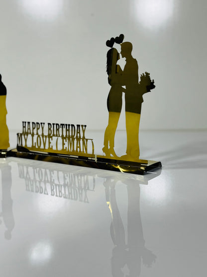 Couple Stand with Gift Box